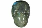 Realistic, Polished Labradorite Skull #116300-1